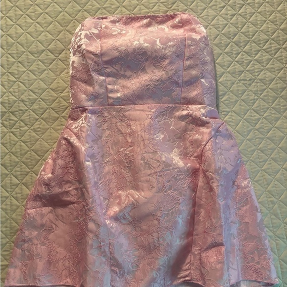 SHEIN Pink Strapless Dress